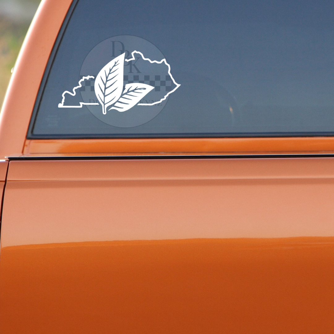 Kentucky Tobacco Leaf Permanent Decal Sticker