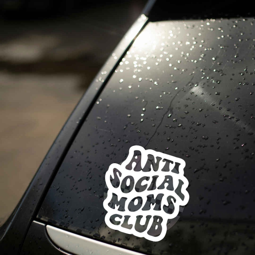 Anti Social Moms Club Permanent Decal Sticker