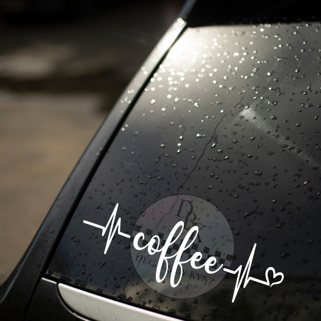 Coffee Lifeline Permanent Decal Sticker