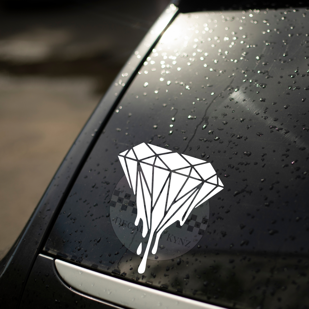 Drippy Diamond Permanent Decal Sticker