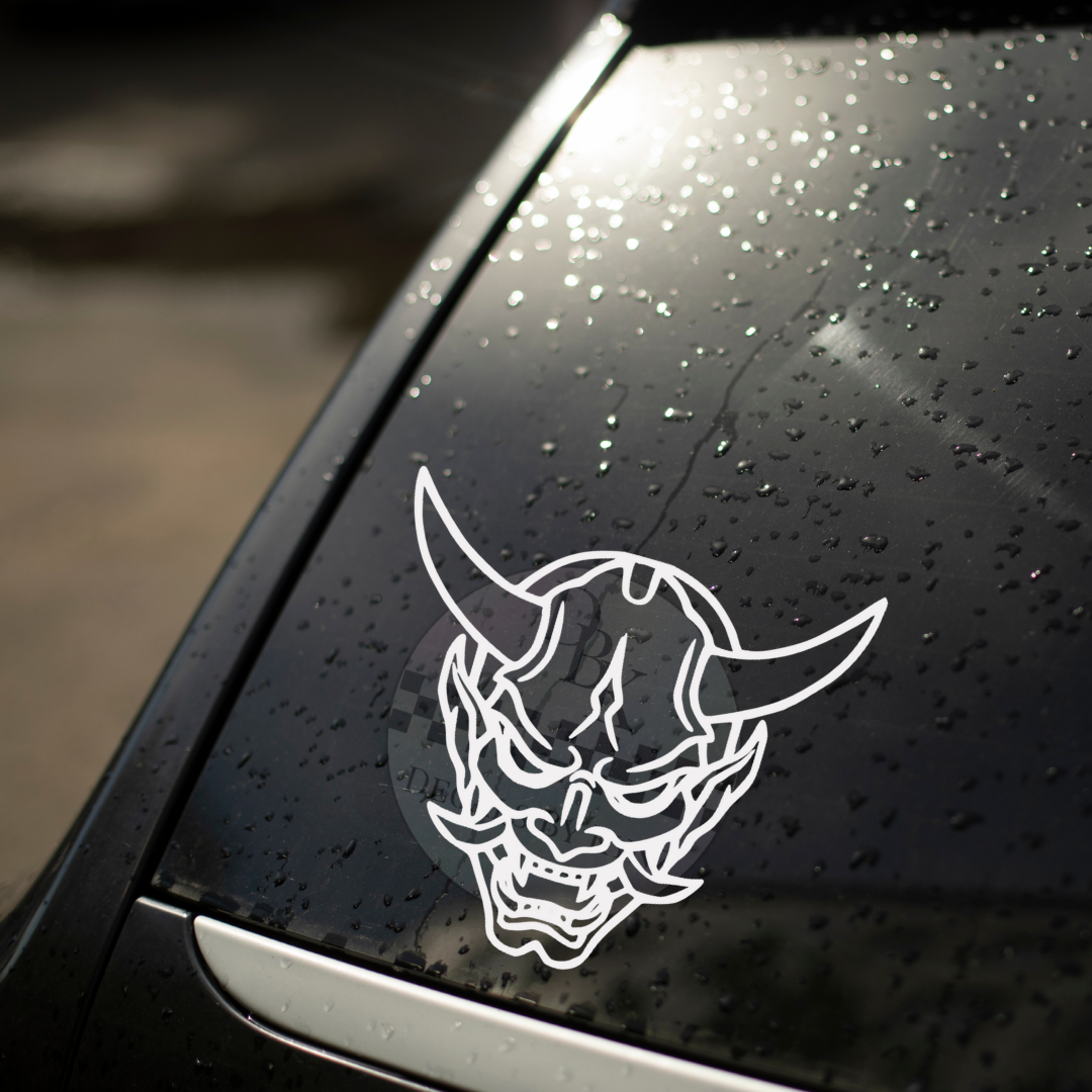 Oni Mask Permanent Decal Sticker