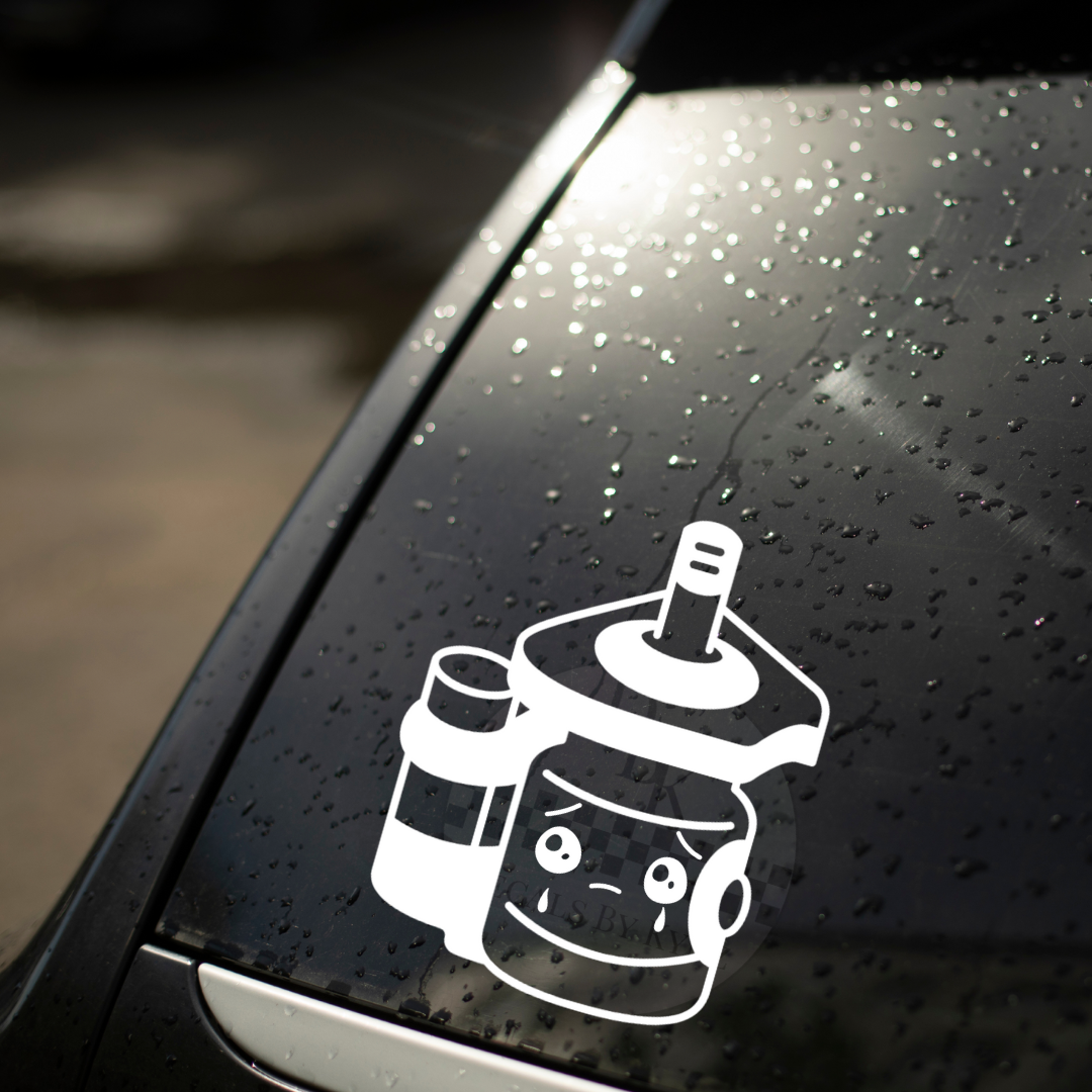 Sad Power Steering Pump Permanent Decal Sticker