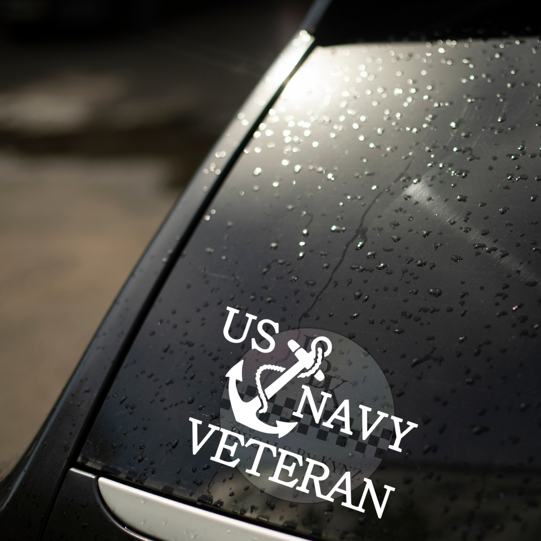 US Navy Veteran Permanent Decal Sticker