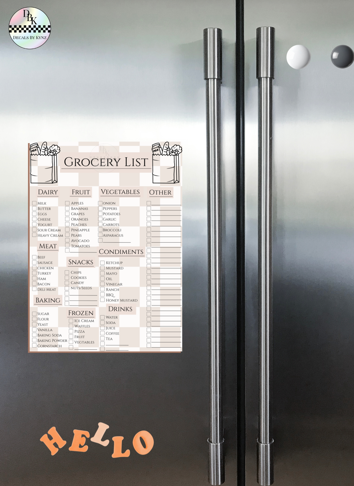 Magnetic Grocery List - 50 Sheets