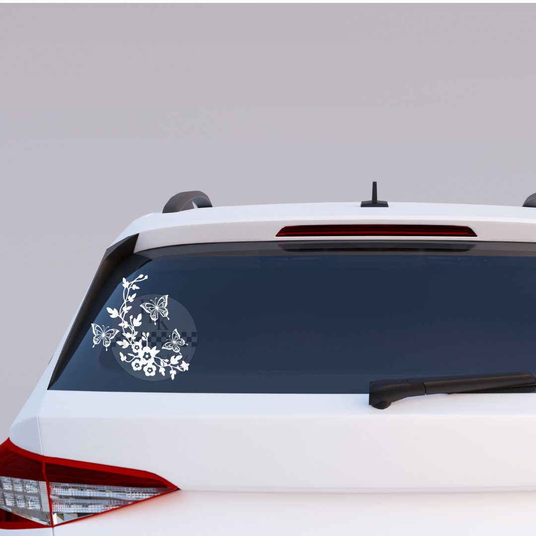 Butterfly Vine Large Window Decal Sticker