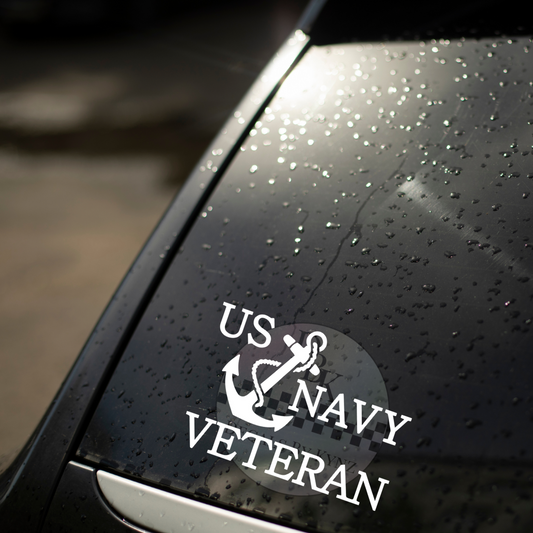 US Navy Veteran Permanent Decal Sticker